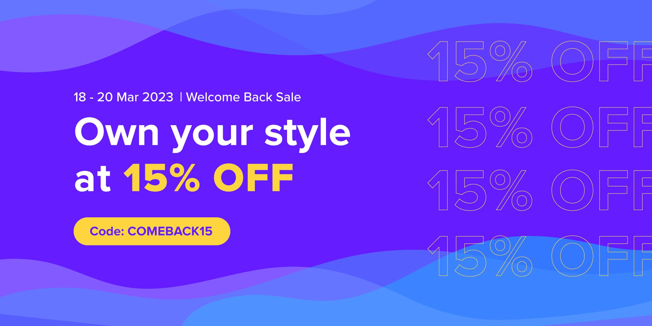 Welcome Back Sale